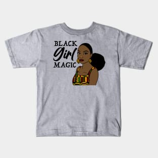 Black Girl Magic Black Queen Melanin Poppin Black History Month Kids T-Shirt
